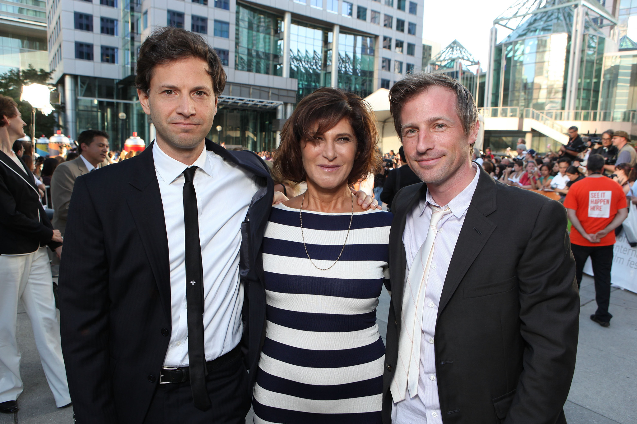 Spike Jonze, Bennett Miller and Amy Pascal at event of Zmogus, pakeites viska (2011)