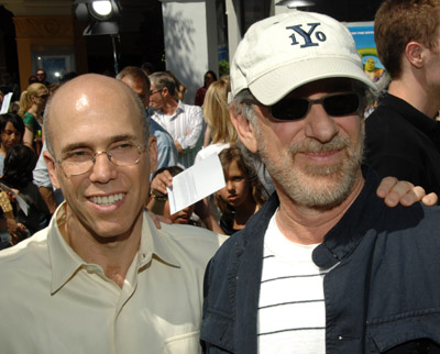 Steven Spielberg and Jeffrey Katzenberg at event of Srekas treciasis (2007)