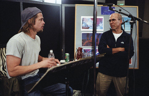 Brad Pitt and Jeffrey Katzenberg in Sinbad: Legend of the Seven Seas (2003)