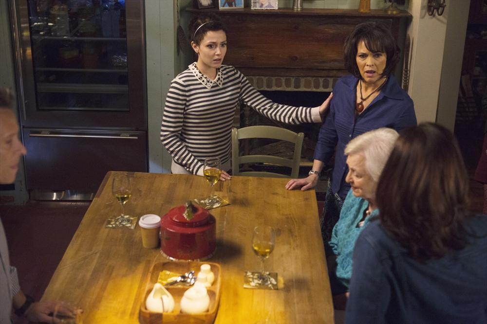 Still of Mary Page Keller and Italia Ricci in Chasing Life (2014)