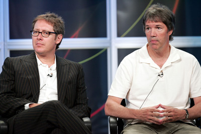 James Spader and David E. Kelley at event of Boston Legal (2004)