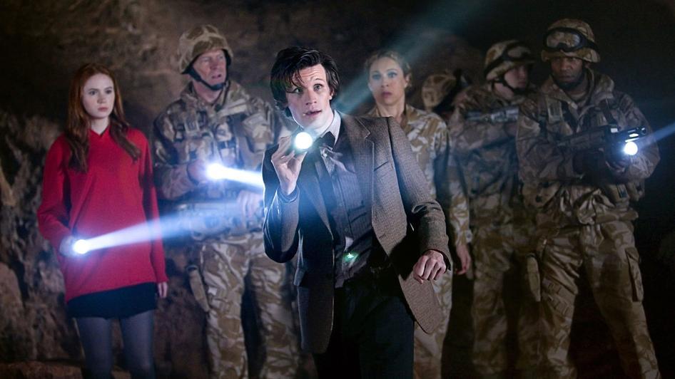 Still of Alex Kingston, Matt Smith and Karen Gillan in Doctor Who (2005)
