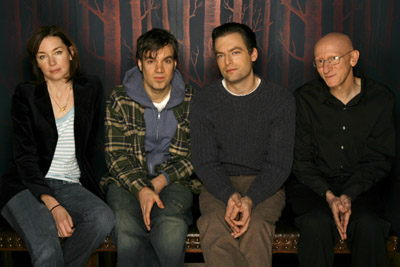 Justin Kirk, Jamie Harrold, Jeff Lipsky and Julianne Nicholson at event of Flannel Pajamas (2006)