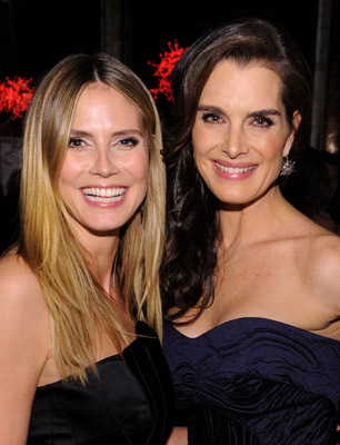 Brooke Shields and Heidi Klum