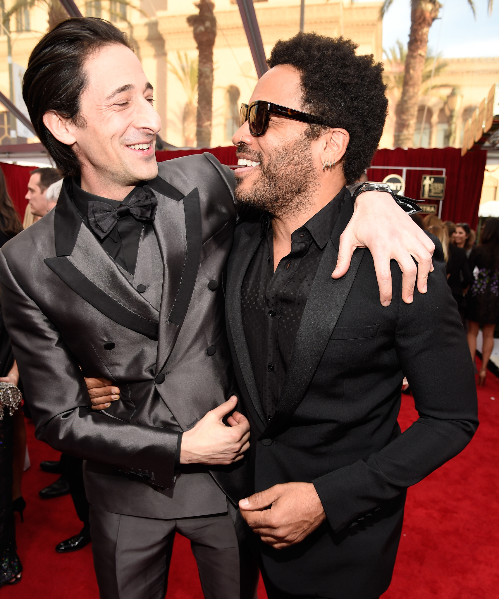 Adrien Brody and Lenny Kravitz at event of The 21st Annual Screen Actors Guild Awards (2015)