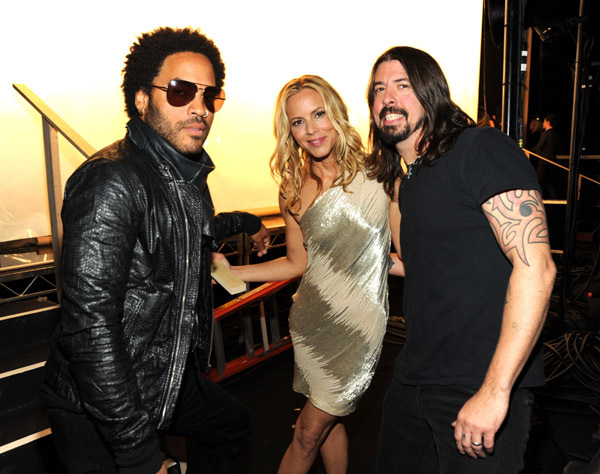 Maria Bello, Lenny Kravitz and Dave Grohl