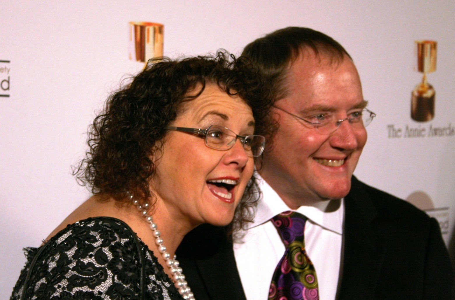 John Lasseter and his wife, Nancy