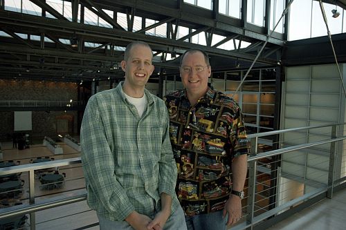John Lasseter and Pete Docter in Monstru biuras (2001)