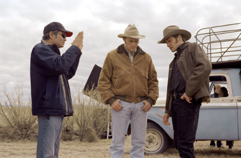 Ang Lee, Heath Ledger and Jake Gyllenhaal in Kuprotas kalnas (2005)