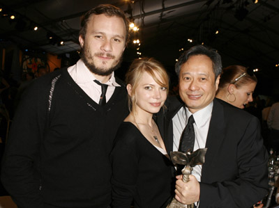 Ang Lee and Heath Ledger