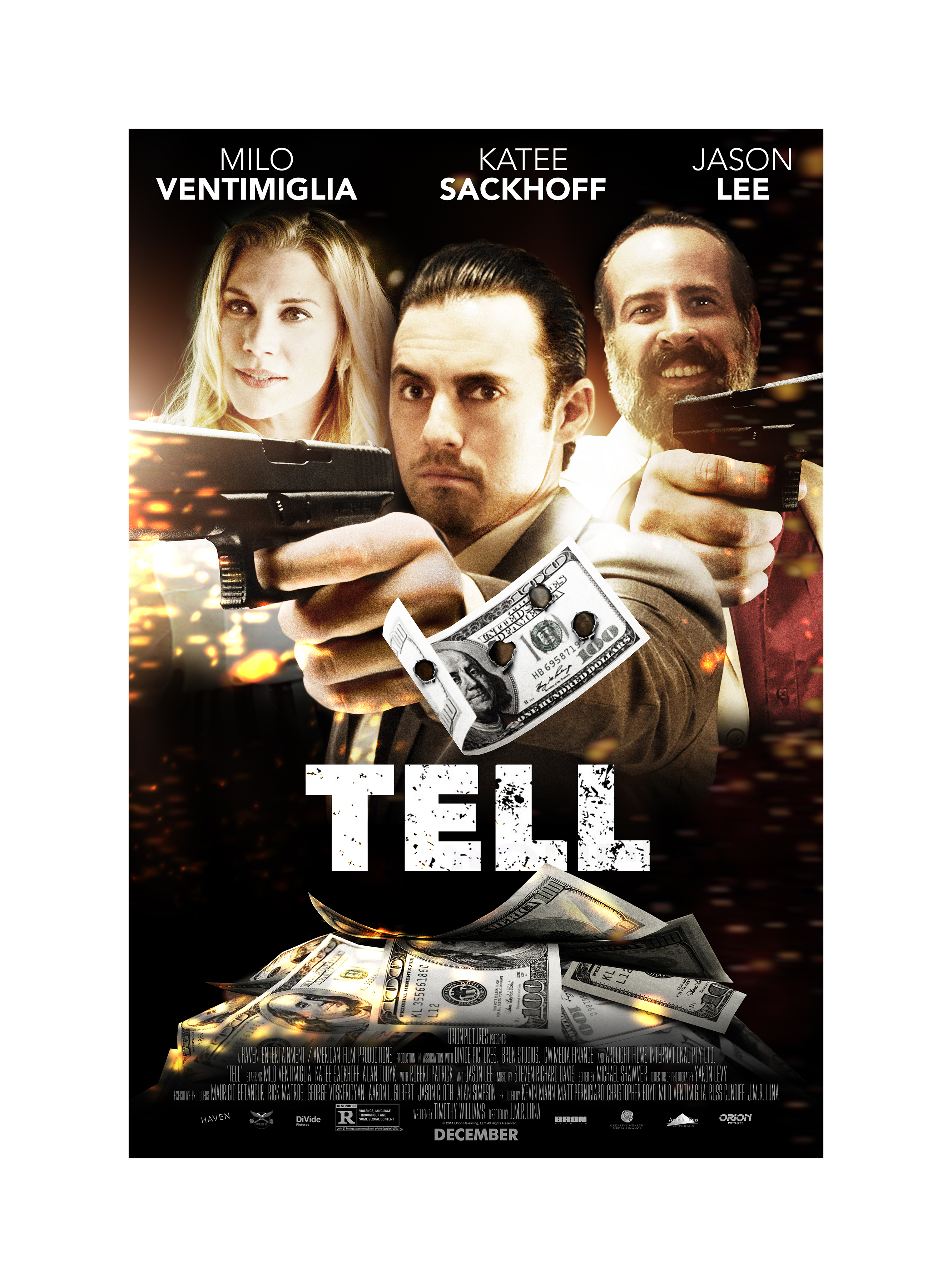 Jason Lee, Katee Sackhoff and Milo Ventimiglia in Tell (2014)