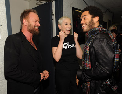 Sting, Lenny Kravitz and Annie Lennox