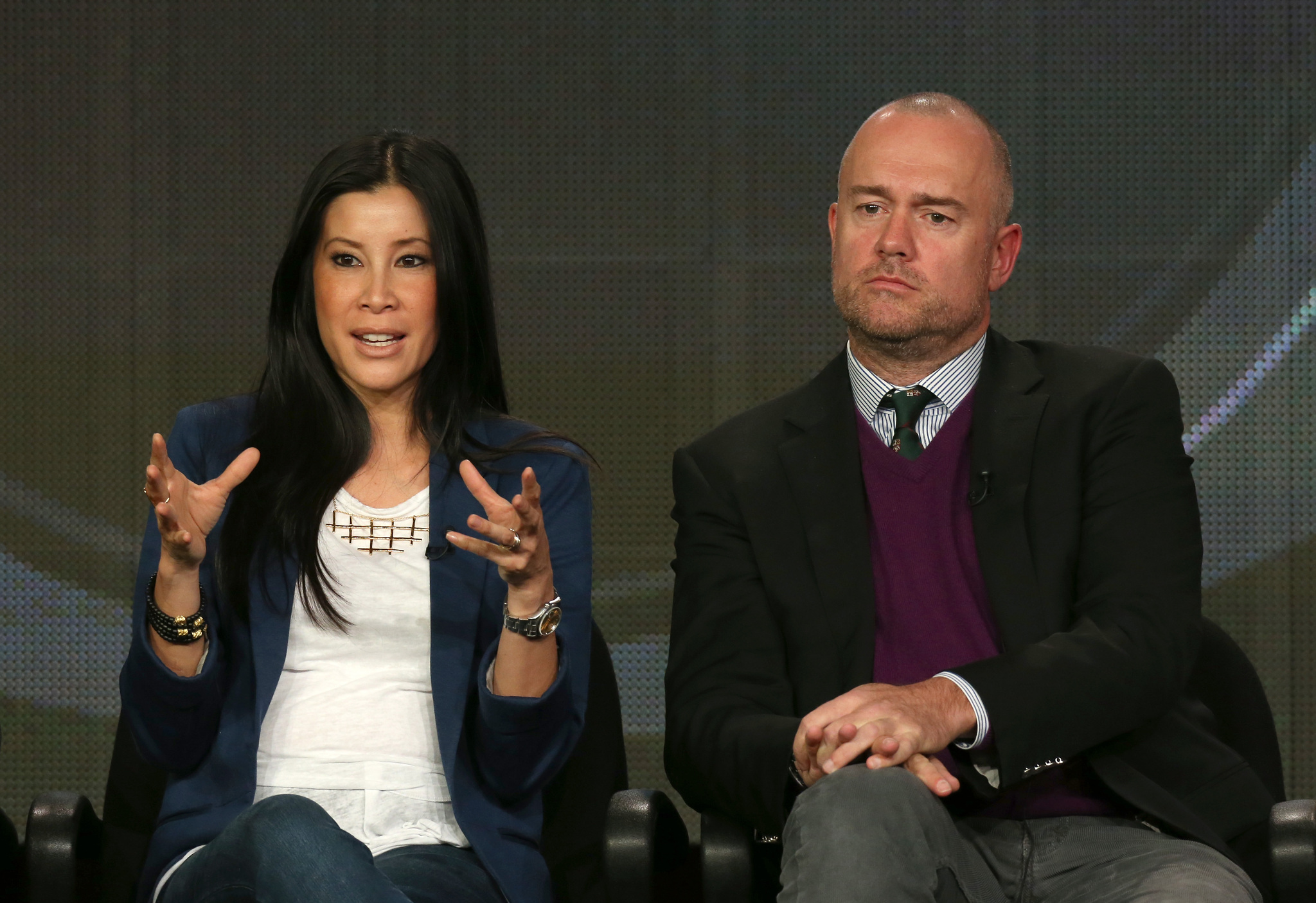 Lisa Ling and Michael Davies at event of The Job (2013)