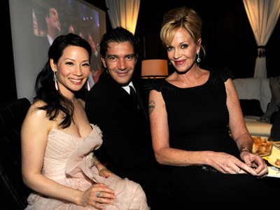 Antonio Banderas, Melanie Griffith and Lucy Liu