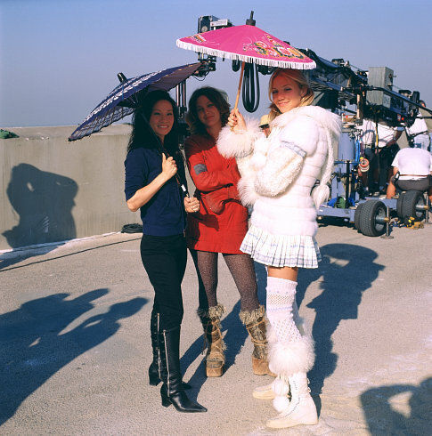 Drew Barrymore, Cameron Diaz and Lucy Liu in Charlie's Angels: Full Throttle (2003)