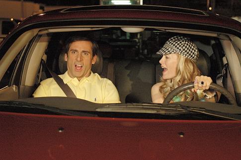 Still of Leslie Mann and Steve Carell in The 40 Year Old Virgin (2005)