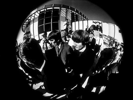 The Beatles, arriving in Los Angeles, CA, 1966