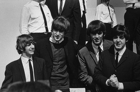 The Beatles arriving in Los Angeles, 1964. Modern silver gelatin, 11x14, signed. $600 © 1978 Bud Gray MPTV