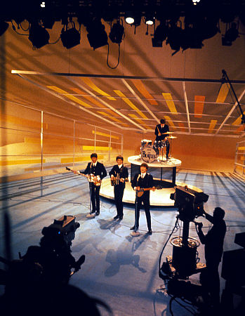 The Beatles Ringo Starr, John Lennon, Paul McCartney, George Harrison on the Ed Sullivan Show 1964/**I.V.