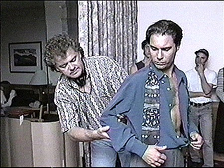 David Winning directing Eric McCormack in EXCEPTION TO THE RULE (1997).
