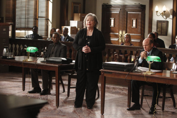 Still of Kathy Bates, Paul McCrane and Aml Ameen in Harry's Law (2011)