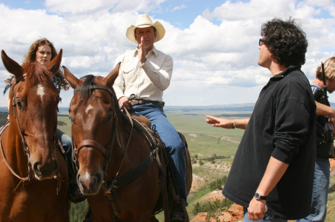 Tim McGraw, Alison Lohman and Michael Mayer in Flicka (2006)