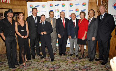 Faith Hill, Tim McGraw, Arnold Palmer, Bob Costas, Boomer Esiason, Rudolph W. Giuliani, Dan Marino and Joe Torre