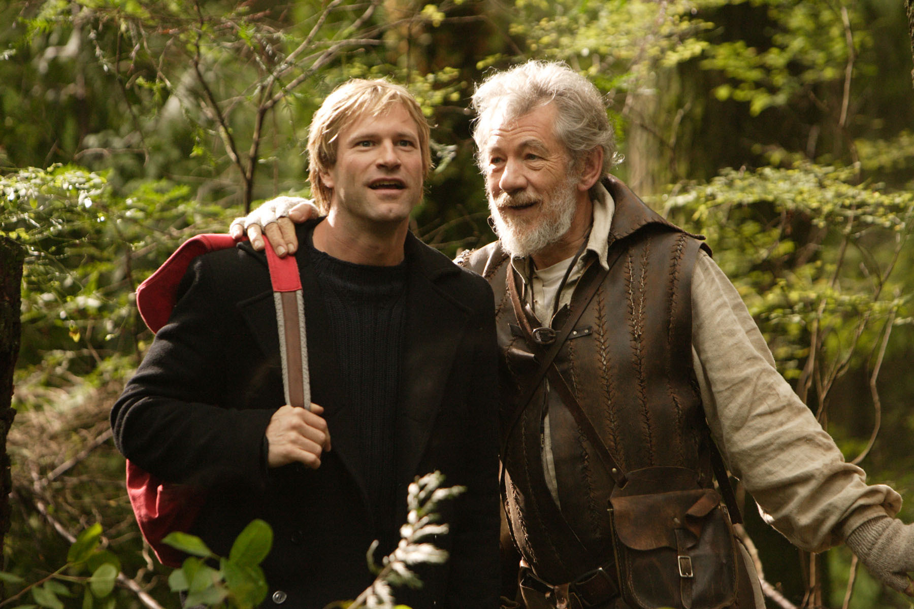 Still of Aaron Eckhart and Ian McKellen in Neverwas (2005)