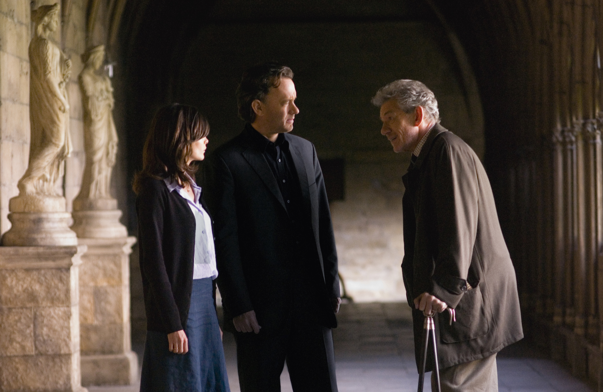 Still of Tom Hanks, Ian McKellen and Audrey Tautou in The Da Vinci Code (2006)