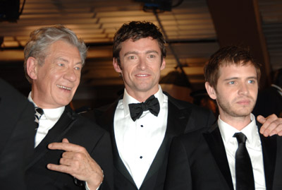 Ian McKellen and Hugh Jackman at event of Iksmenai. Zutbutinis musis (2006)