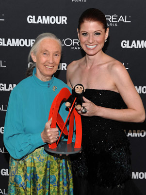 Debra Messing and Jane Goodall