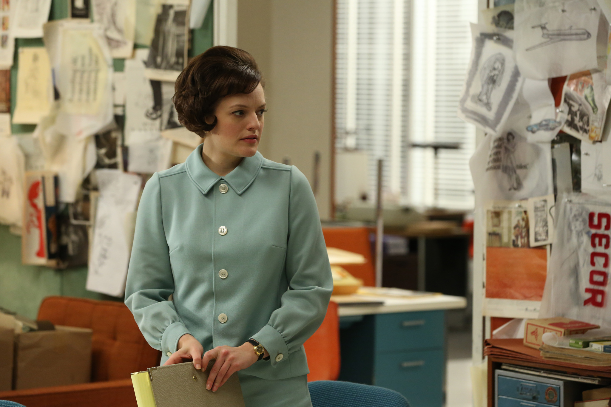 Still of Elisabeth Moss in MAD MEN. Reklamos vilkai (2007)