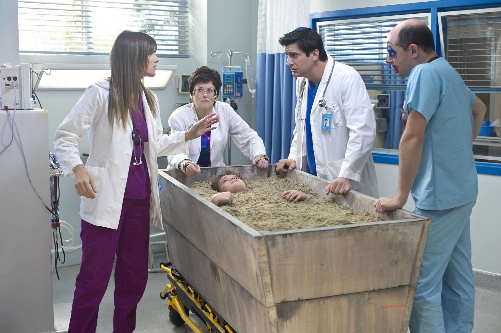 Still of Megan Mullally, Ken Marino, Rob Corddry and Lake Bell in Childrens Hospital (2008)