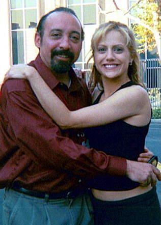 With Brittany Murphy on the set of 