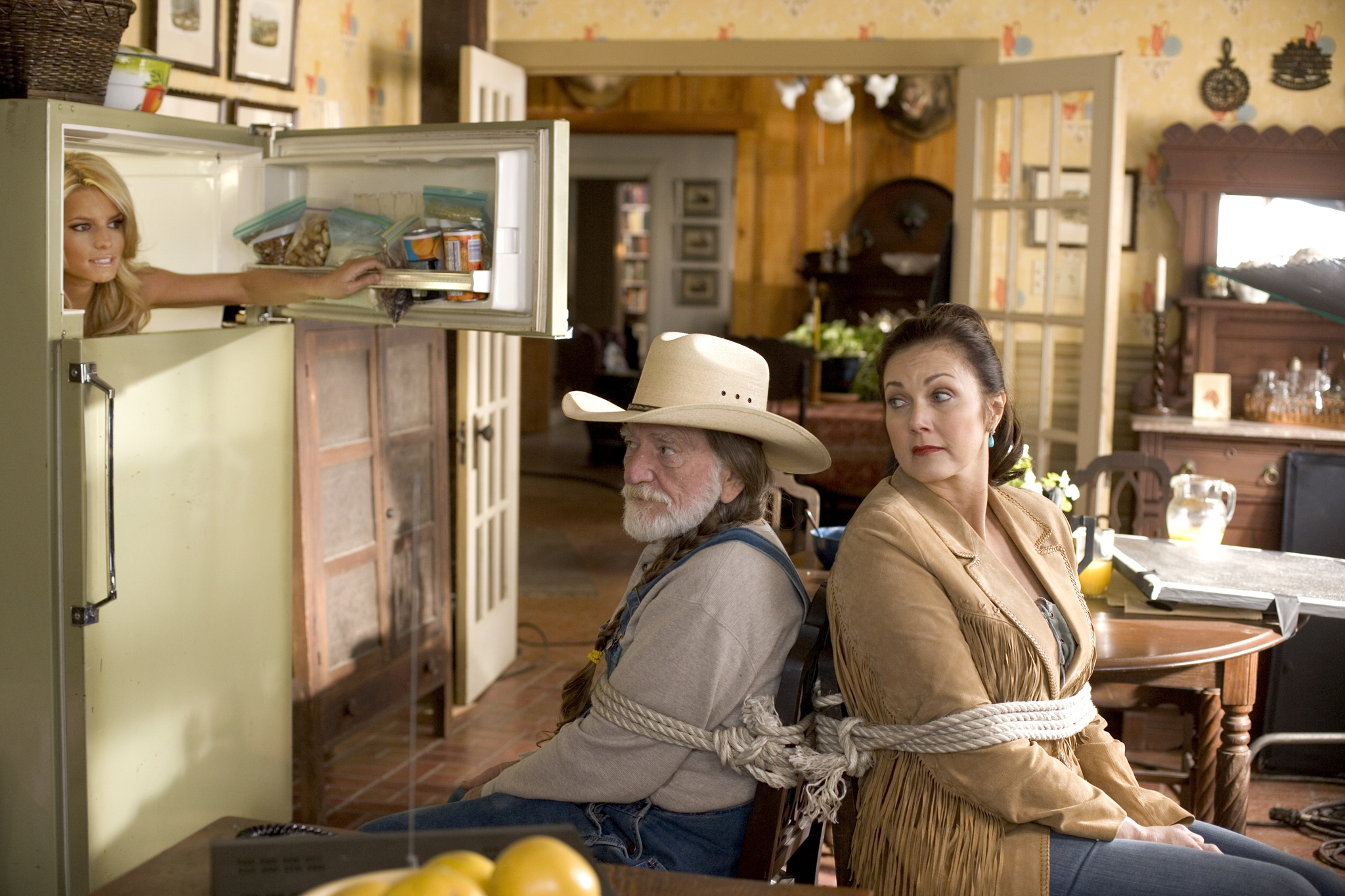 Still of Lynda Carter and Willie Nelson in The Dukes of Hazzard (2005)