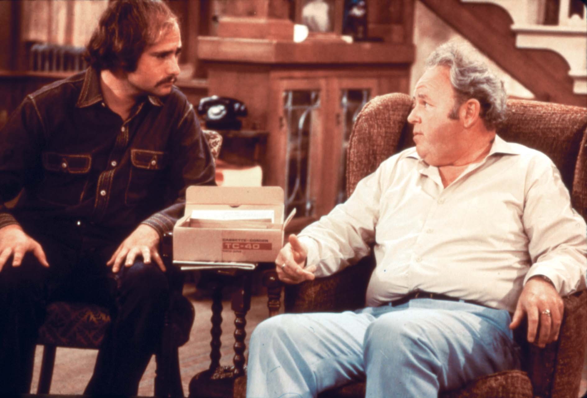 Still of Rob Reiner and Carroll O'Connor in All in the Family (1971)