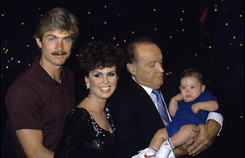 Marie Osmond with her husband Steve Craig, son Stephen and Bob Hope circa 1983