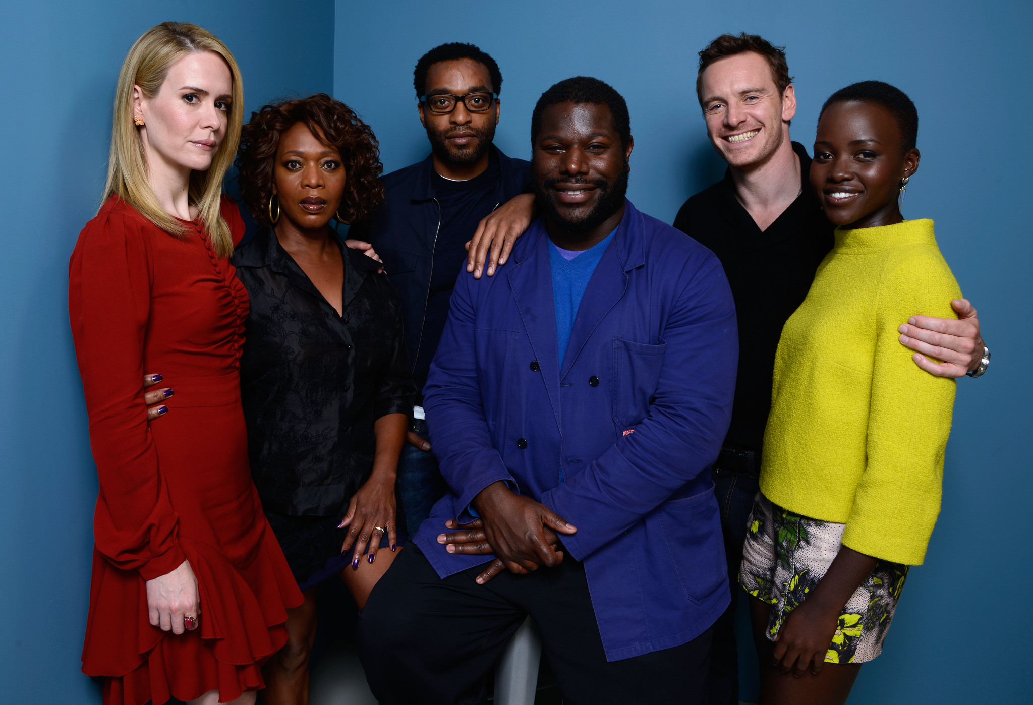 Sarah Paulson, Alfre Woodard, Chiwetel Ejiofor, Michael Fassbender, Lupita Nyong'o and Steve McQueen at event of 12 vergoves metu (2013)