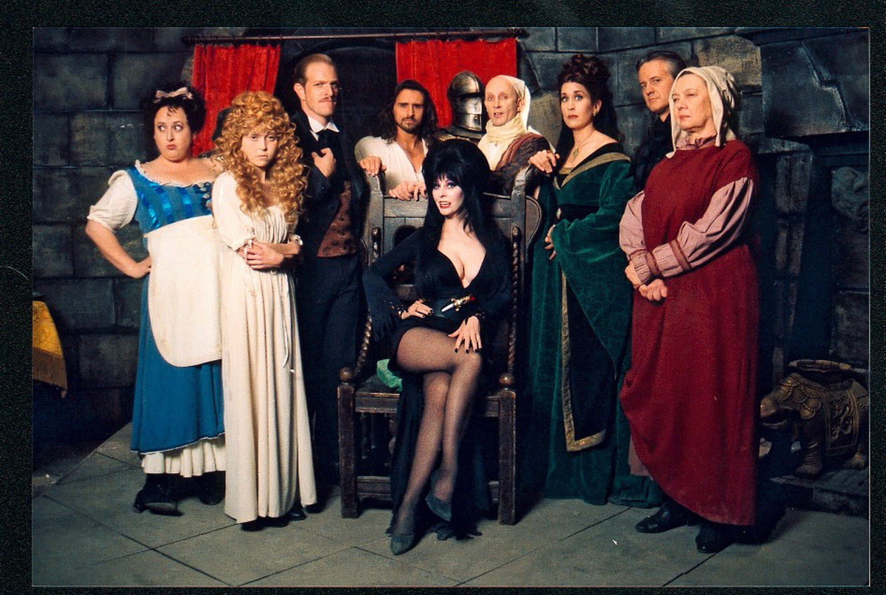 Elvira with the cast of 