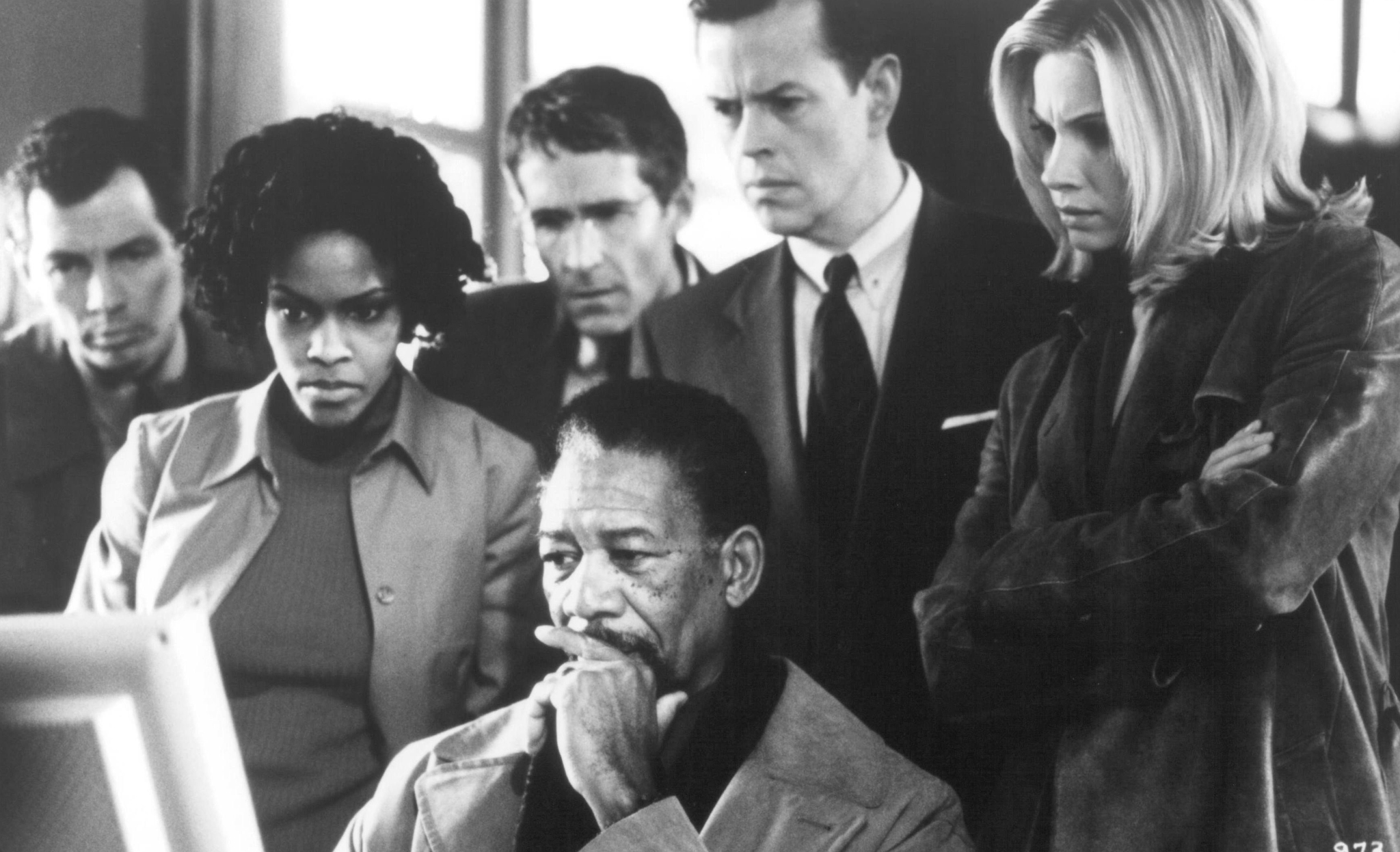 Still of Morgan Freeman, Monica Potter and Dylan Baker in Along Came a Spider (2001)
