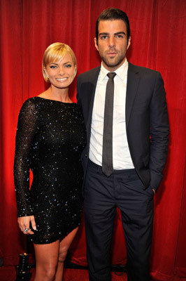 Jaime Pressly and Zachary Quinto