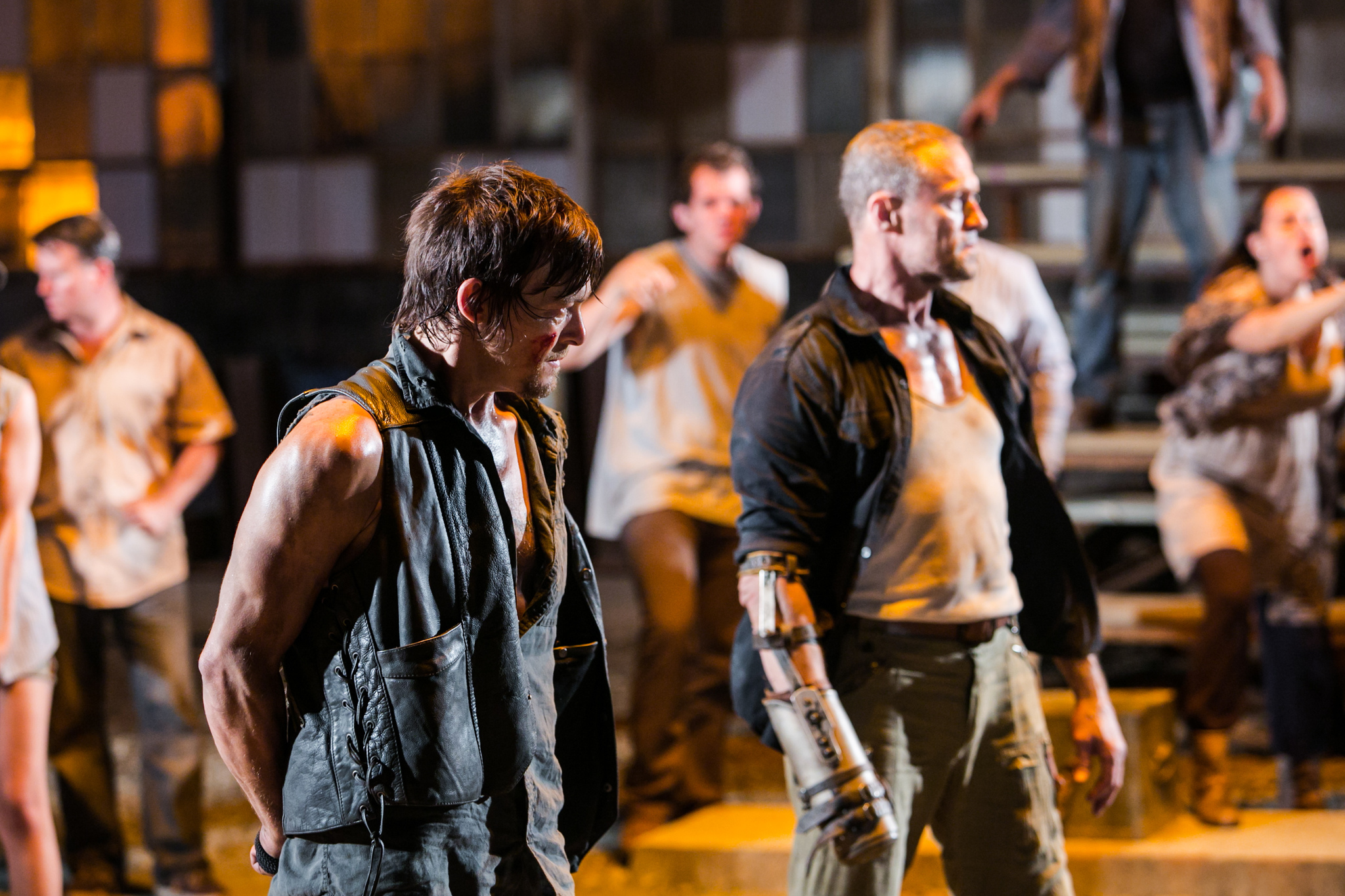 Still of Norman Reedus and Michael Rooker in The Walking Dead: Webisodes (2011)
