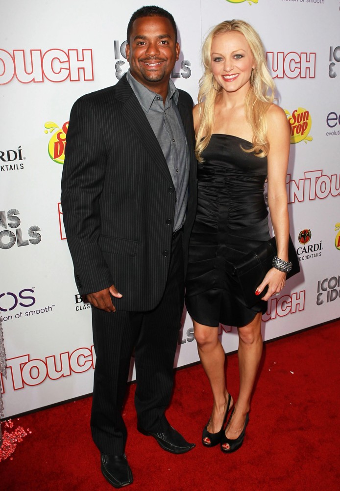 Alfonso Ribeiro and wife Angela Ribeiro at the Icons and Idols 2012 VMA After Party hosted by In Touch Weekly.