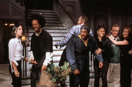 Still of Kathleen Robertson, Marlon Wayans, Anna Faris, Regina Hall, Christopher Masterson and Shawn Wayans in Pats baisiausias filmas 2 (2001)