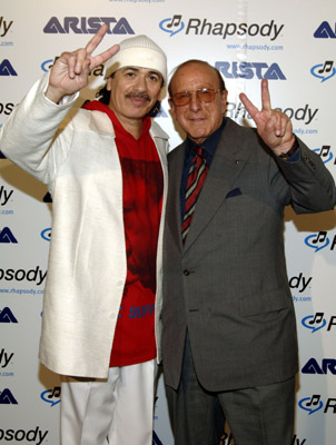 Clive Davis and Carlos Santana