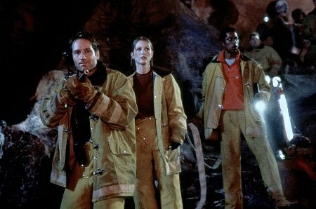 Still of David Duchovny, Seann William Scott and Orlando Jones in Evolution (2001)