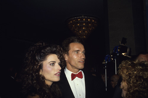 Arnold Schwarzenegger and Maria Shriver at a 