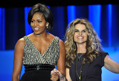 Maria Shriver and Michelle Obama