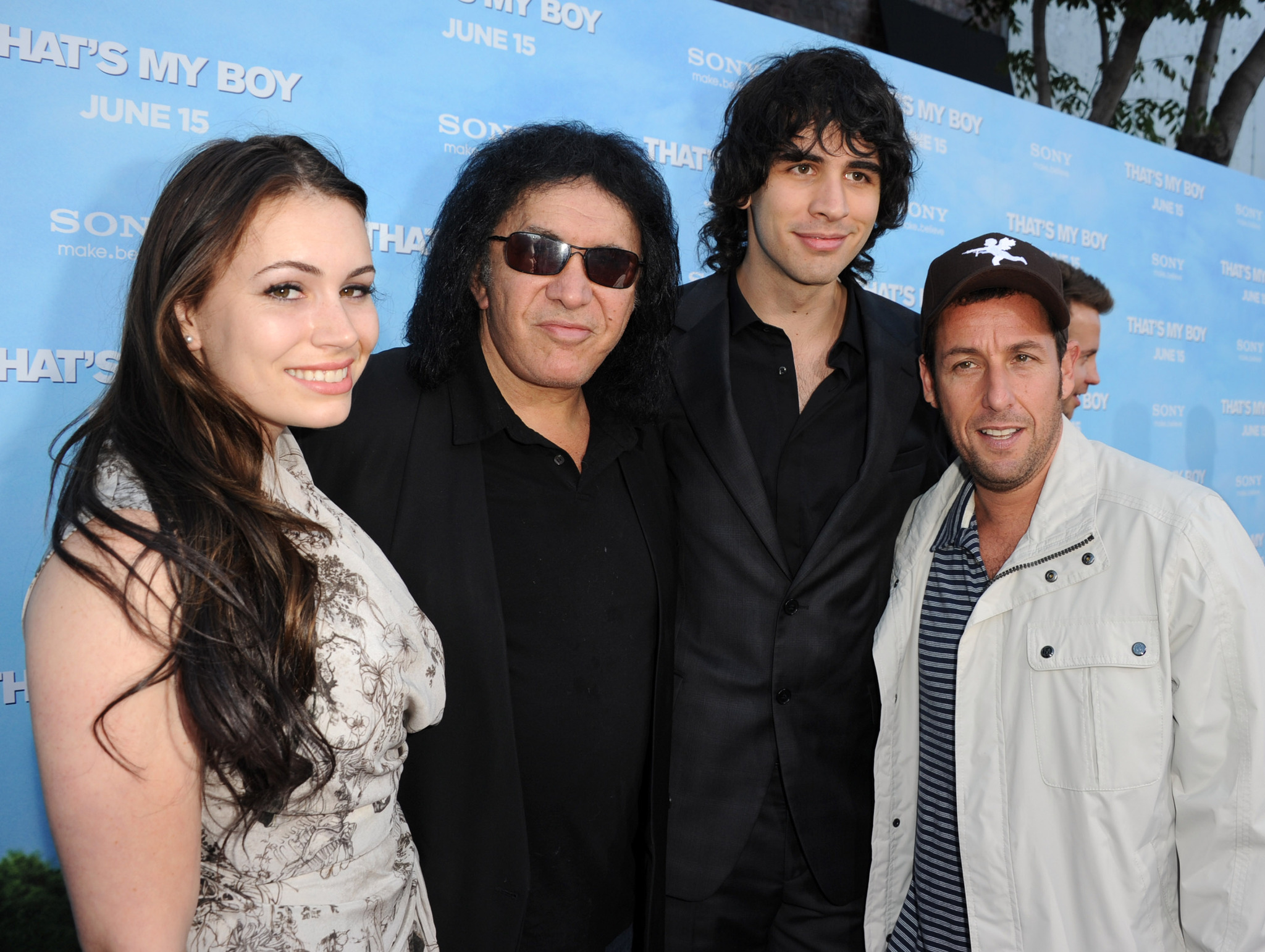 Adam Sandler, Gene Simmons, Sophie Simmons and Nick Simmons at event of Pakvaises tetis (2012)