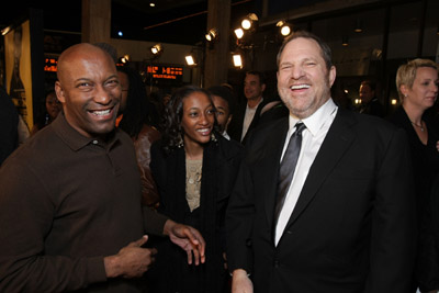 John Singleton and Harvey Weinstein at event of The Great Debaters (2007)